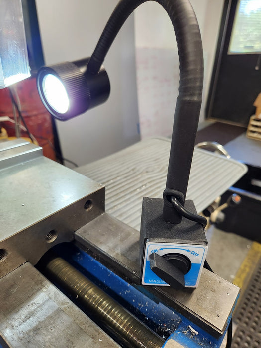 Magnetic-Base LED Machine Work Light with Flexible Gooseneck