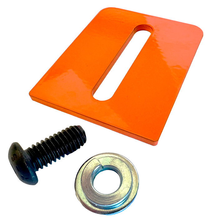 Baldor Grinder Tongue Guard Spark Arrestor, Orange Powder Coated