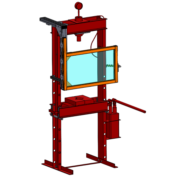 Hydraulic Shop Press Guard, Hinged Door Design - Custom-Built