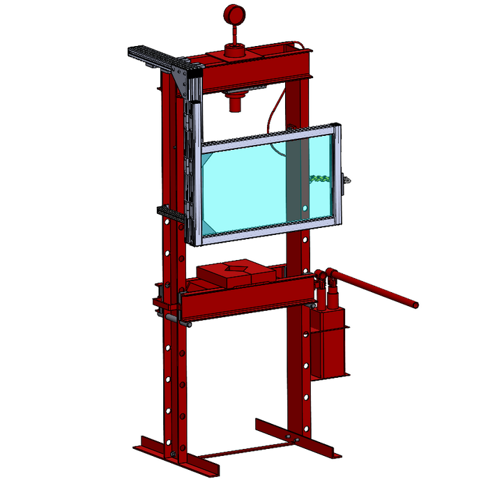 Hydraulic Shop Press Guard, Hinged Door Design - Custom-Built