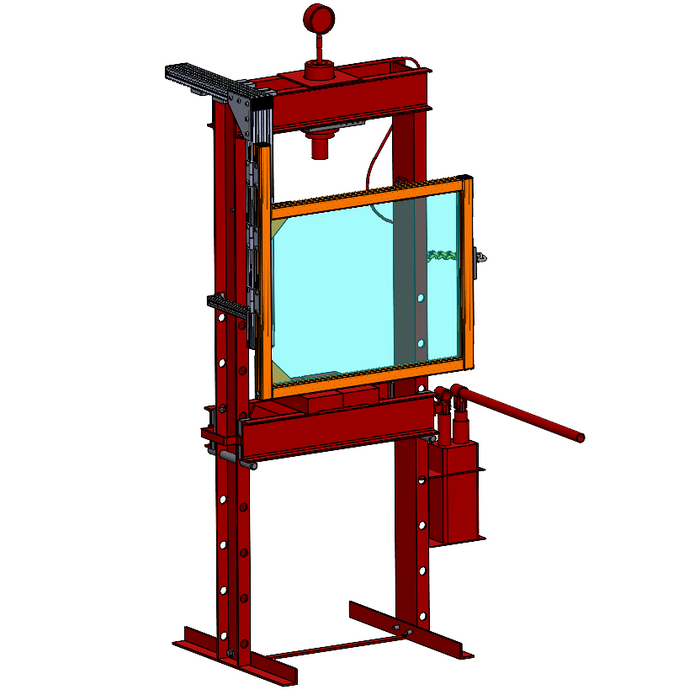 Hydraulic Shop Press Guard, Hinged Door Design - Custom-Built