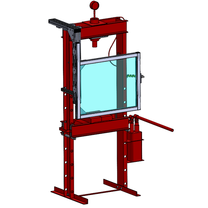 Hydraulic Shop Press Guard, Hinged Door Design - Custom-Built
