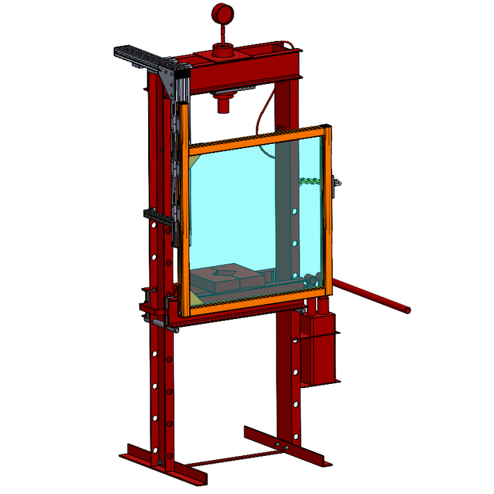 Hydraulic Shop Press Guard, Hinged Door Design - Custom-Built