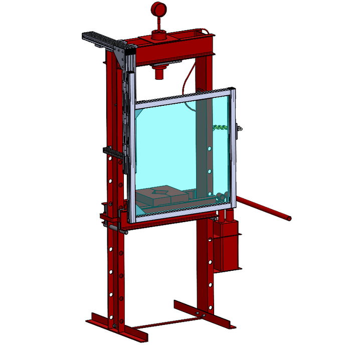 Hydraulic Shop Press Guard, Hinged Door Design - Custom-Built