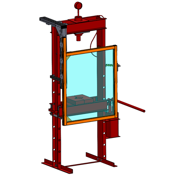 Hydraulic Shop Press Guard, Hinged Door Design - Custom-Built