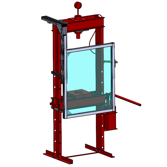 Hydraulic Shop Press Guard, Hinged Door Design - Custom-Built