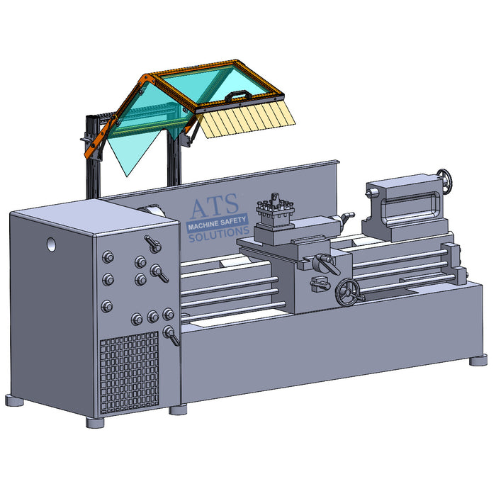 Lathe Safety Guard - Hinged Floor Mount, part # LGH by ATS Safety