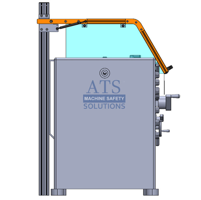 Lathe Safety Guard - Hinged Floor Mount, part # LGH by ATS Safety