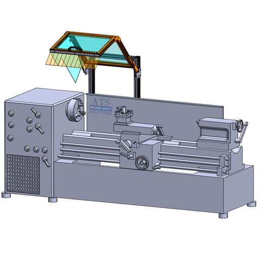 Lathe Safety Guard - Hinged Floor Mount, part # LGH by ATS Safety