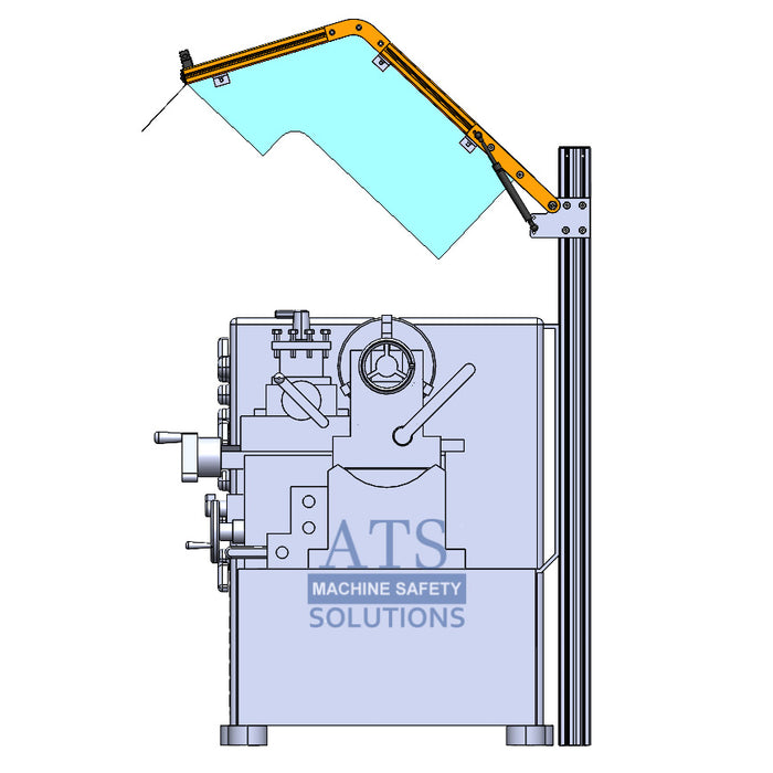 Lathe Safety Guard - Hinged Floor Mount, part # LGH by ATS Safety