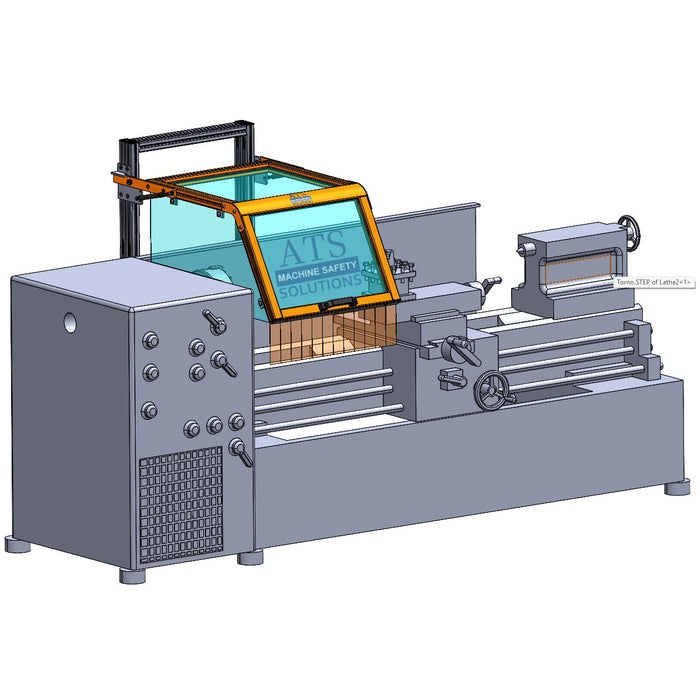 Lathe Safety Guard - Hinged Floor Mount, part # LGH by ATS Safety