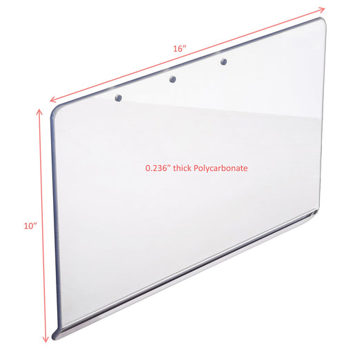 Replacement Flat Mill Chip Shield with dimensions