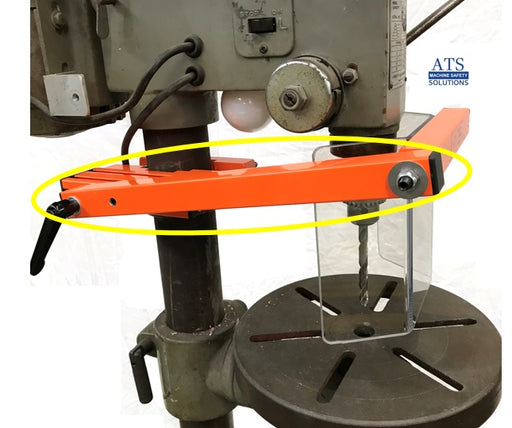 This main extension arm is designed for the econ-series drill press guards. Achieve a better fitment on larger drill presses with this orange aluminum extension arm.