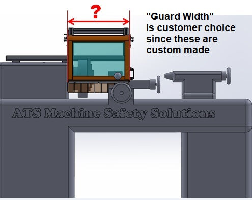 Sliding Lathe Guard, Machine-Mount for Medium to Large Lathes - Custom-Built