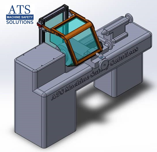 Lathe Safety Guard - Hinged Floor Mount, part # LGH by ATS Safety