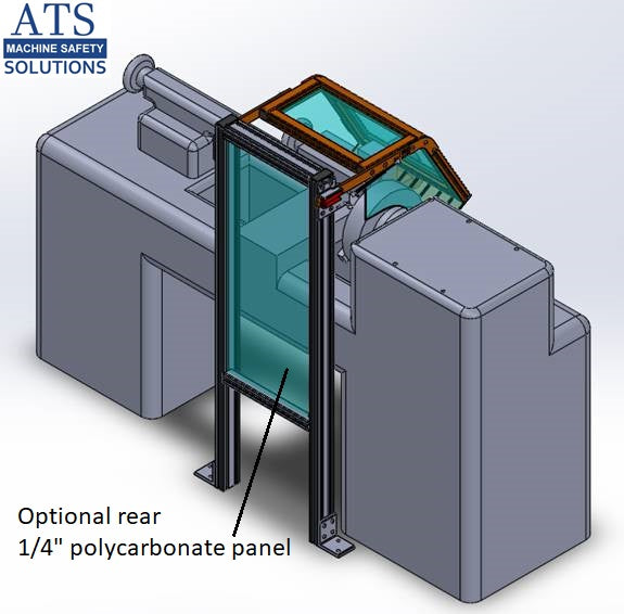 Lathe Safety Guard - Hinged Floor Mount, part # LGH by ATS Safety