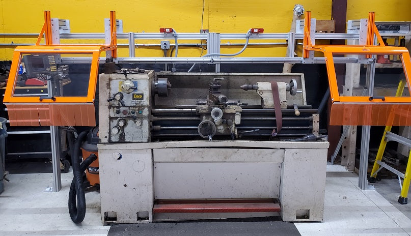 Double Sliding Lathe Guard by ATS Machine Safety Solutions