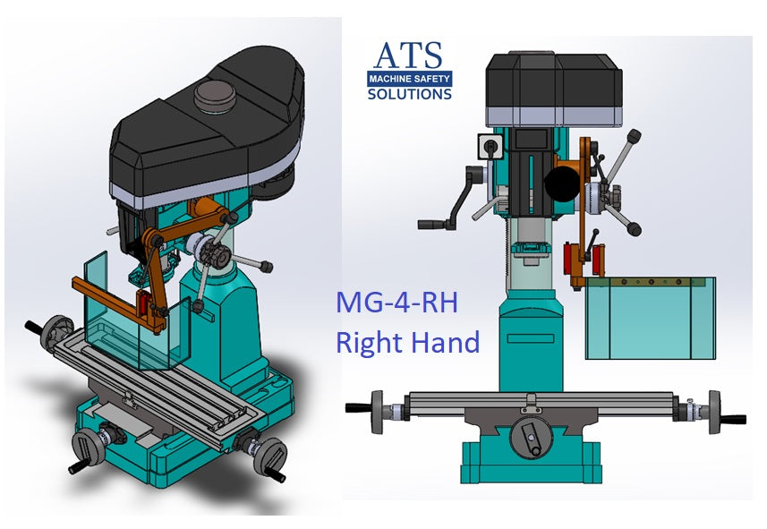 Universal Mount Milling / Drilling Machine Guard - Available in Standard or Interlocked Versions