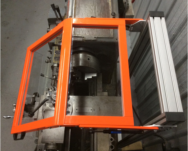 Lathe Safety Guard - Hinged Floor Mount