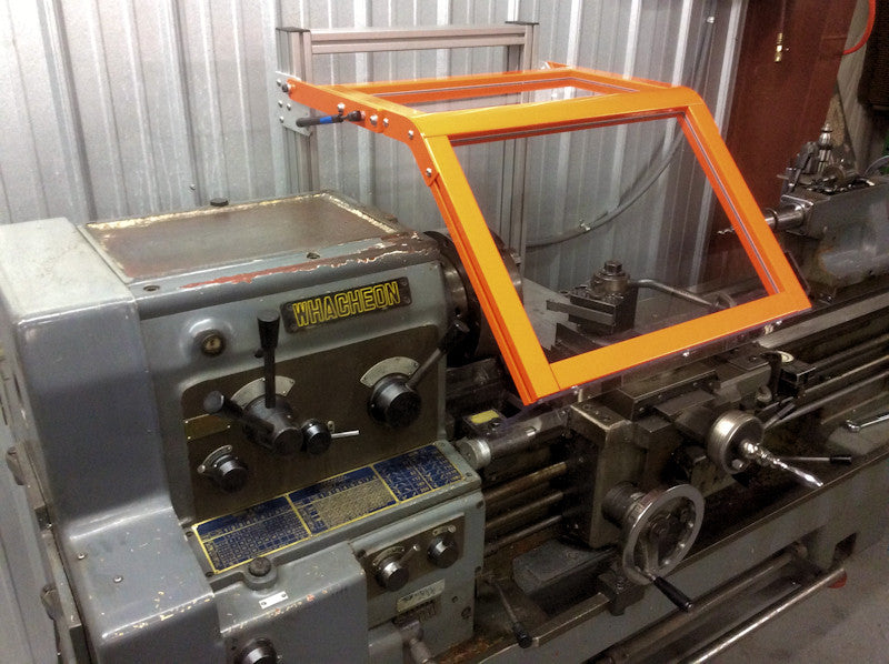 Lathe Safety Guard - Hinged Floor Mount