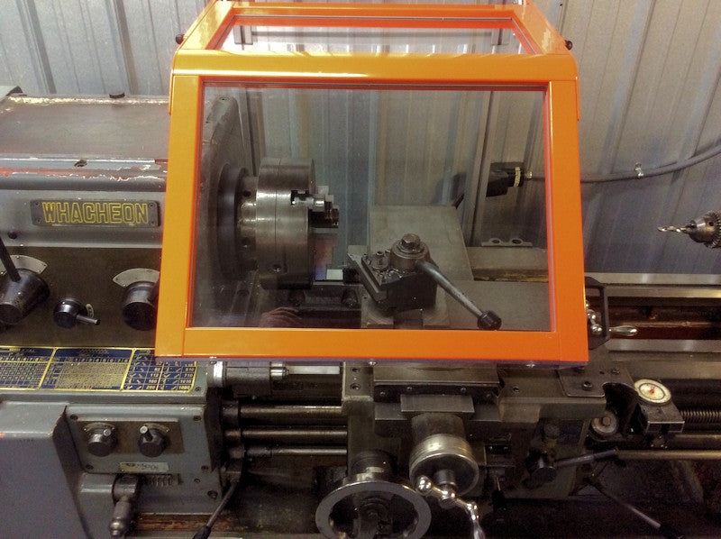 Lathe Safety Guard - Hinged Floor Mount