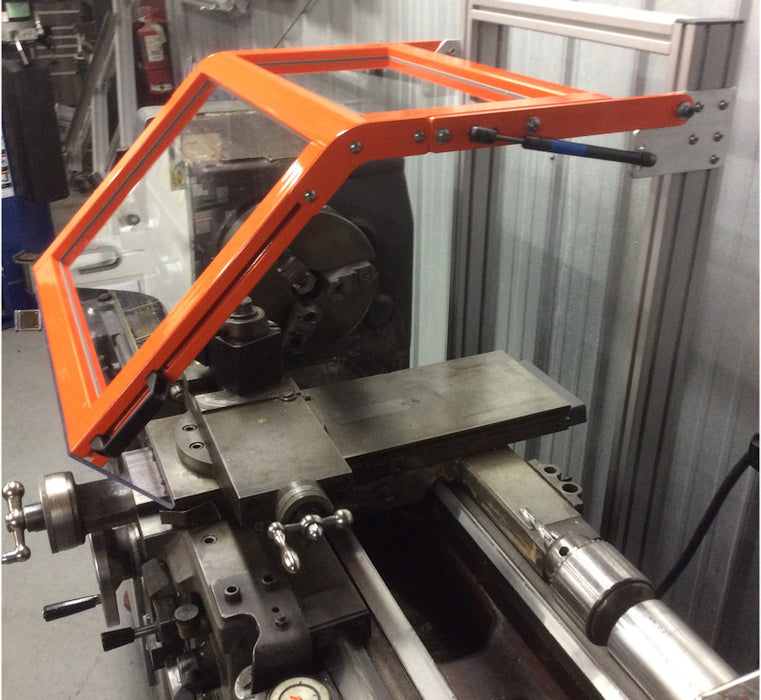 Lathe Safety Guard - Hinged Floor Mount