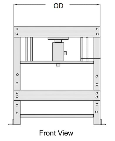 Hydraulic Shop Press Guard, Hinged Door Design - Custom-Built
