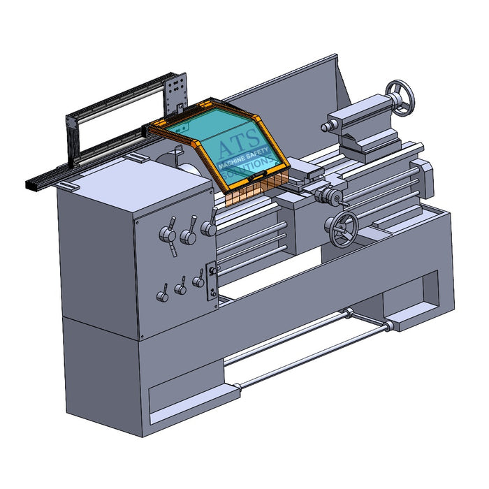 Lathe Guard, Sliding & Hinged, For Small to Medium Lathes by ATS Safety LG-TR3-18-SLH