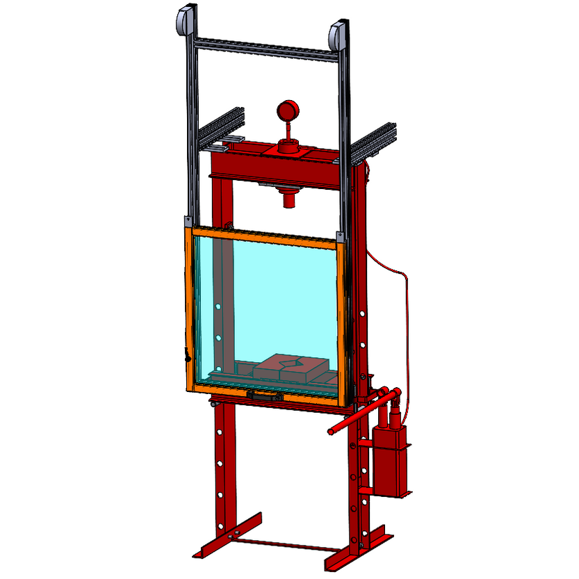 H-Frame Hydraulic Press Safety Guard – Vertical Sliding Design