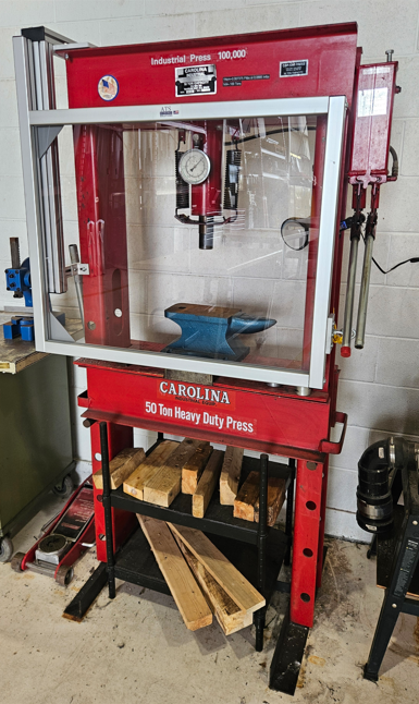 Clear Hydraulic Press Guarding Cage