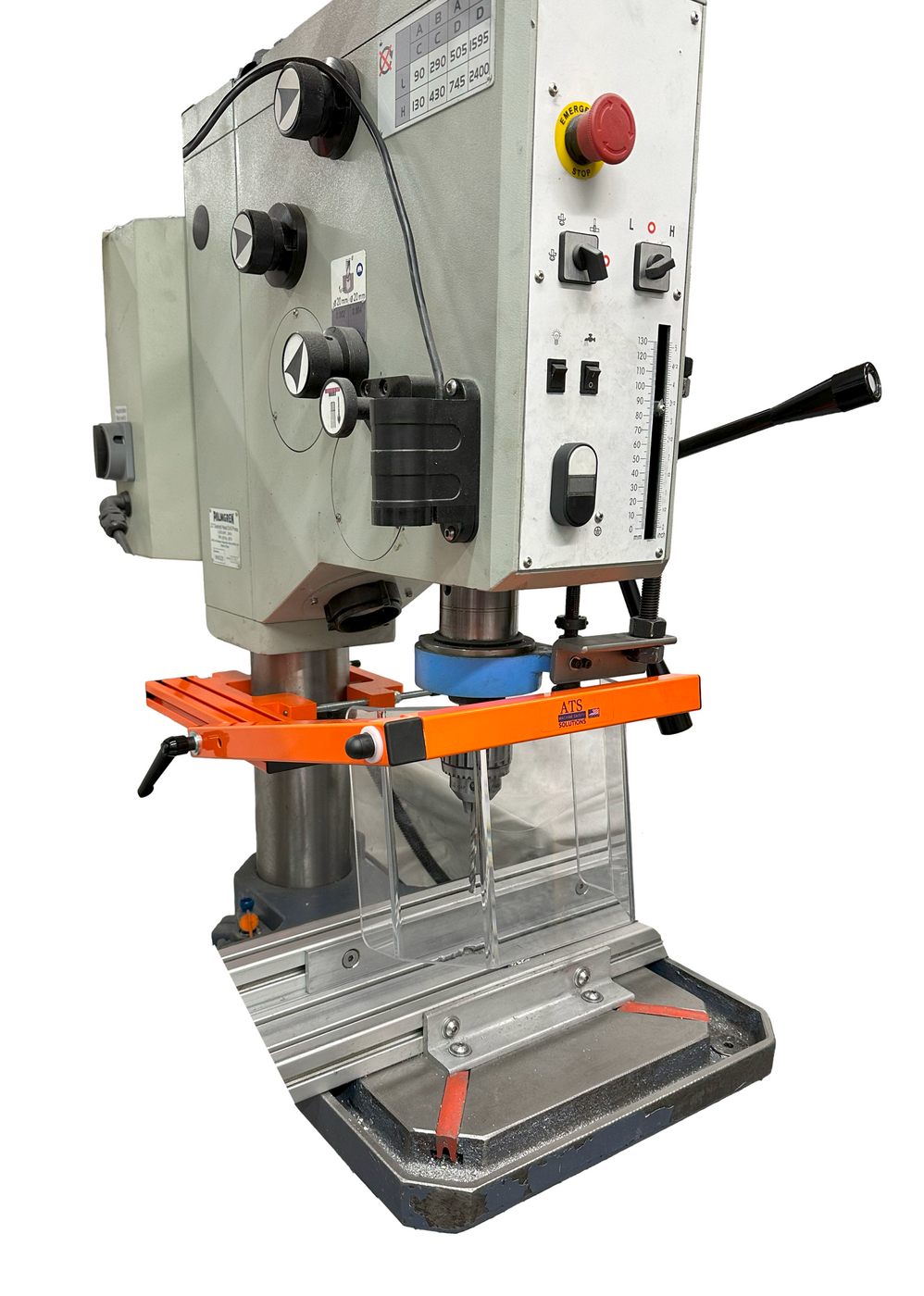 DPGES1 Drill Press Safety Guard OSHA Compliant — ATS Machine Safety