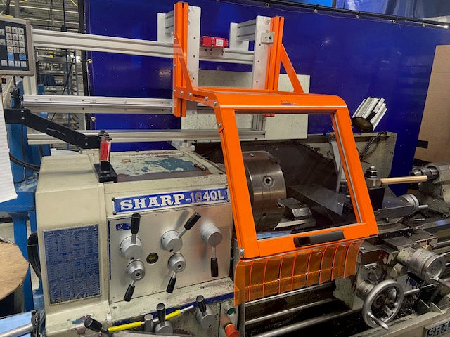 Sliding Lathe Machine Guarding System: Custom Safety Devices