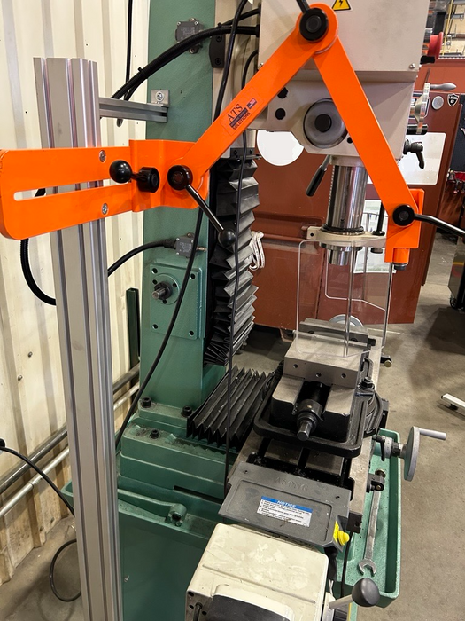 Grizzly G0755 Column Type Milling Drilling Machine with ATS Floor Mount MG-1 Safety Guard & Shield
