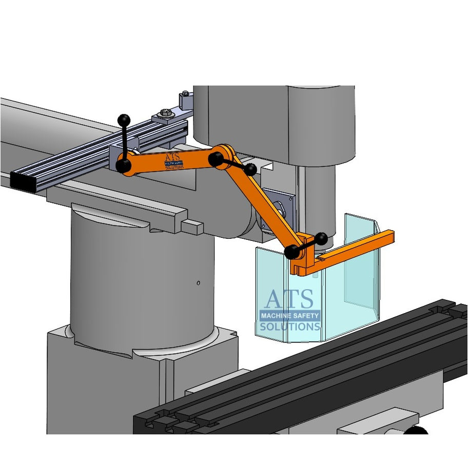 Adjustable Milling Machine Guard – RAM Mount with Lexan Shield