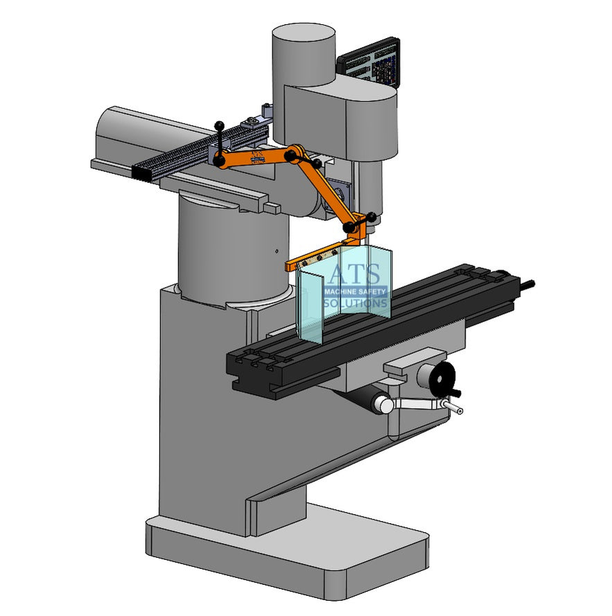 Adjustable Milling Machine Guard – RAM Mount with Lexan Shield
