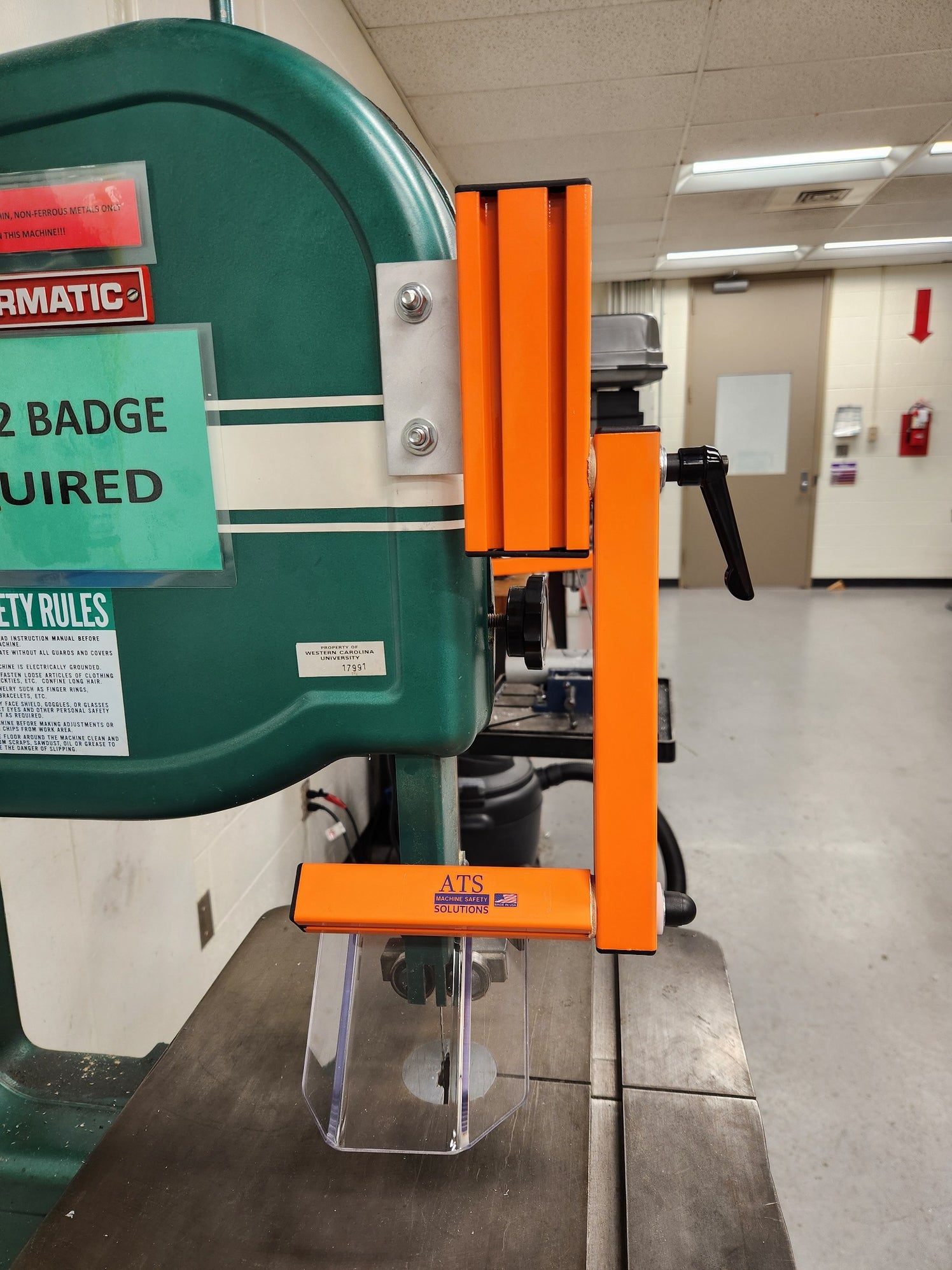 Vertical Band Saw Guard Device Small and Large Model ATS Safety