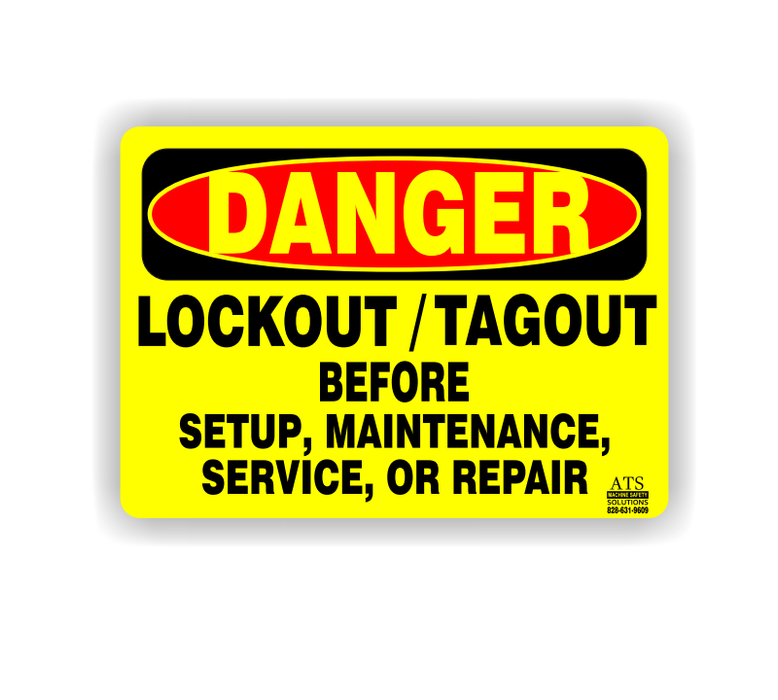Panneau de sécurité - "LOCKOUT / TAGOUT"
