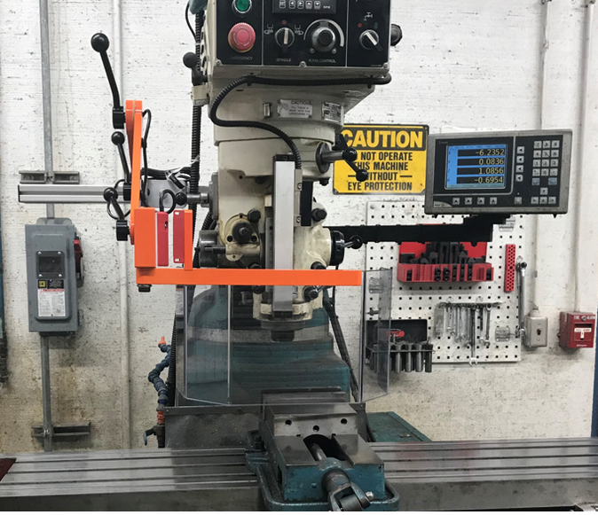 Ram-Mount Vertical Milling Machine Guard | ATS Safety — ATS Machine ...