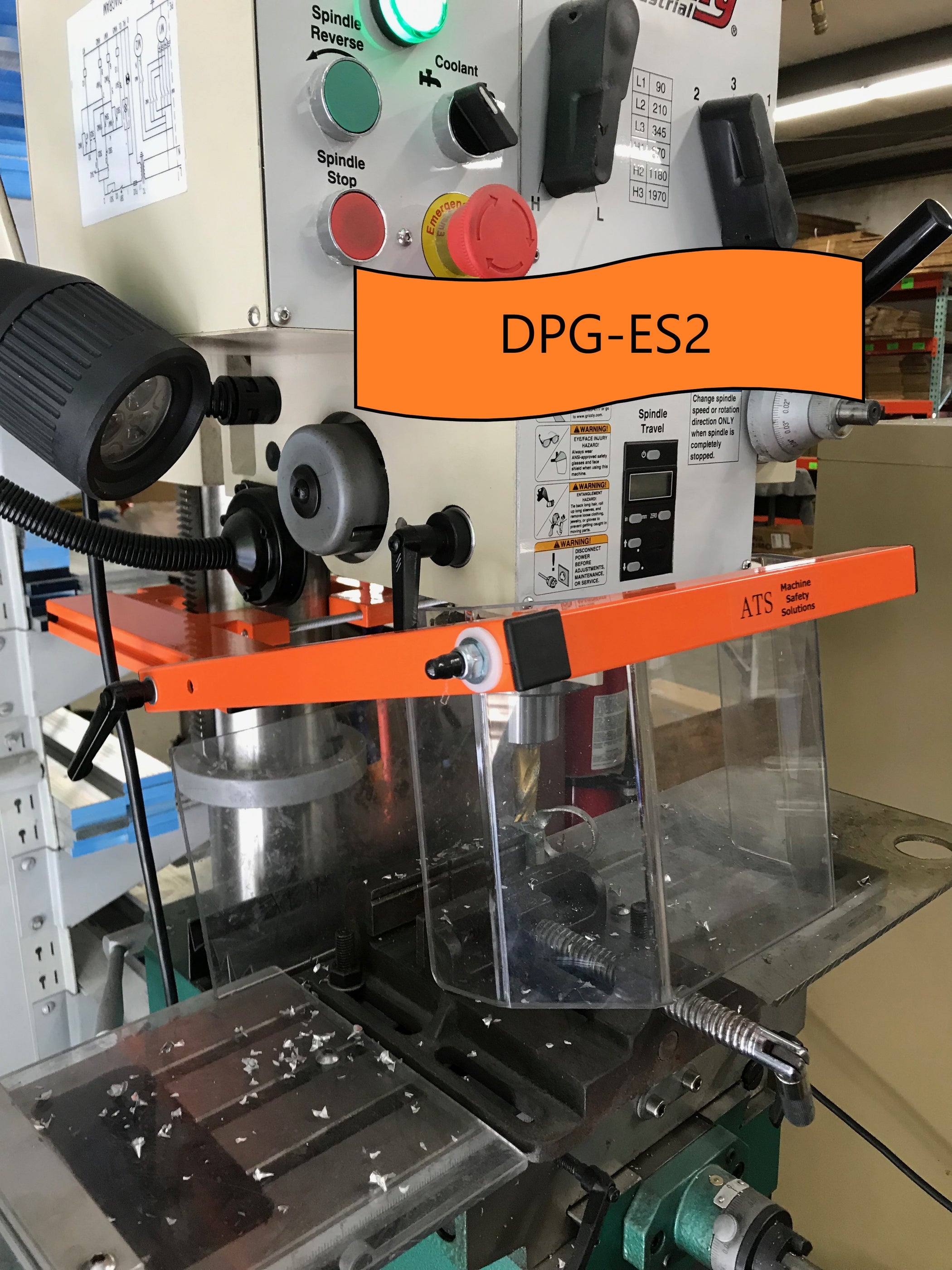 DPG-ES1 Drill Press Safety Guard - OSHA Compliant