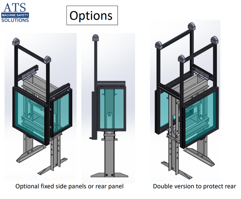 Protecteur de presse hydraulique - Coulissant  Bouclier de sécurité pour presse  hydraulique — ATS Machine Safety Solutions