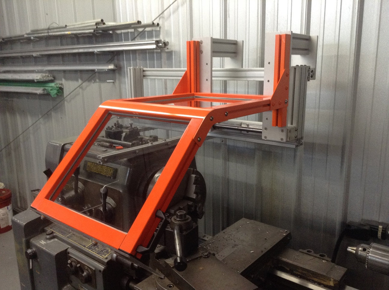 Slatted Machine Guard Sliding Lathe Machine Guarding System: Custom Safety Devices